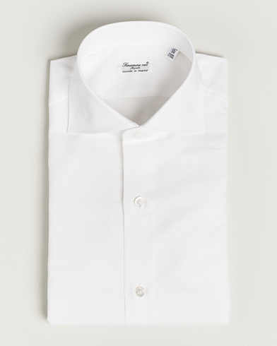 Herren |  | Finamore Napoli | Milano Slim Linen Dress Shirt White