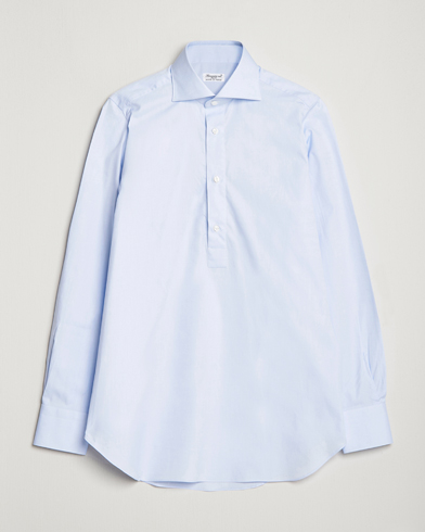 Herren |  | Finamore Napoli | Tokyo Slim Oxford Popover Shirt Light Blue