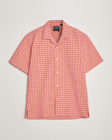 Herren |  | Gitman Vintage | Summer Ready Jacquard Camp Shirt Rosa