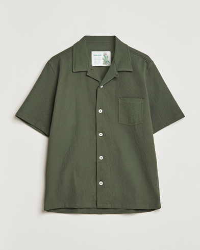 Herren | Howlin' | Howlin' | Short Sleeve Cotton Seersucker Shirt Greenish