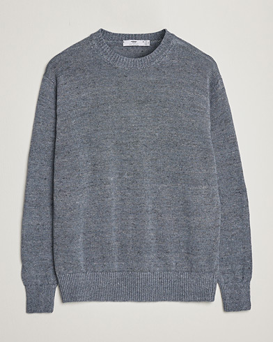 Herren |  | Inis Meáin | Donegal Washed Linen Crew Neck Stone