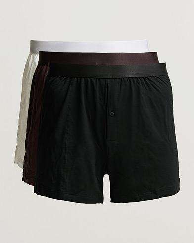Herren | Slips | CDLP | 3-Pack Boxer Shorts Black/White/Brown