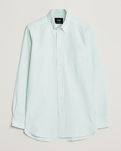 Herren |  | Drake's | Striped Button Down Oxford Shirt Green