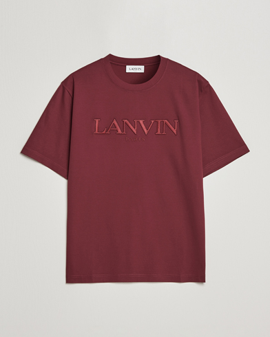 Herren | Lanvin | Lanvin | Embroidered Tonal Logo T-Shirt Burgundy