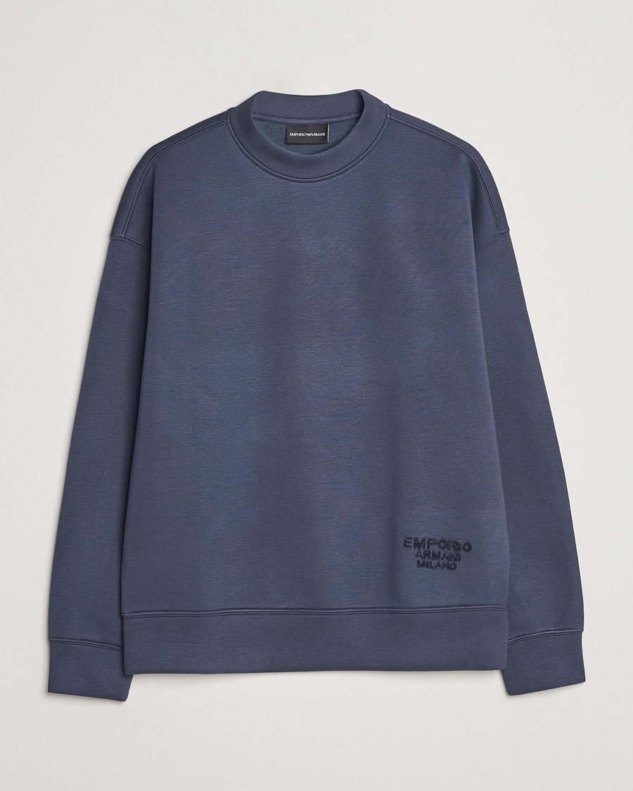 Herren | | Emporio Armani | Modal Sweat Crew Neck Blue Grey
