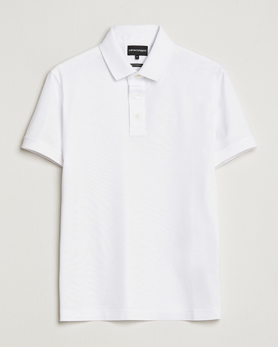 Herren | Poloshirt | Emporio Armani | Cotton Tencel Polo White