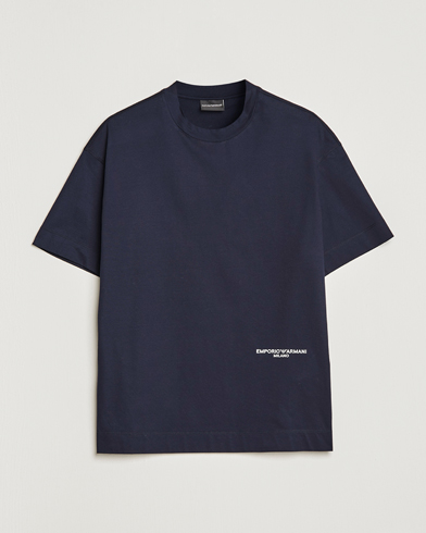 Herren | Emporio Armani | Emporio Armani | Cotton T-Shirt Navy