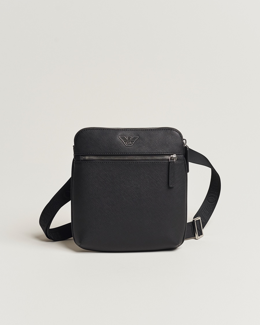 Herren | | Emporio Armani | Leather Messeager Bag Black
