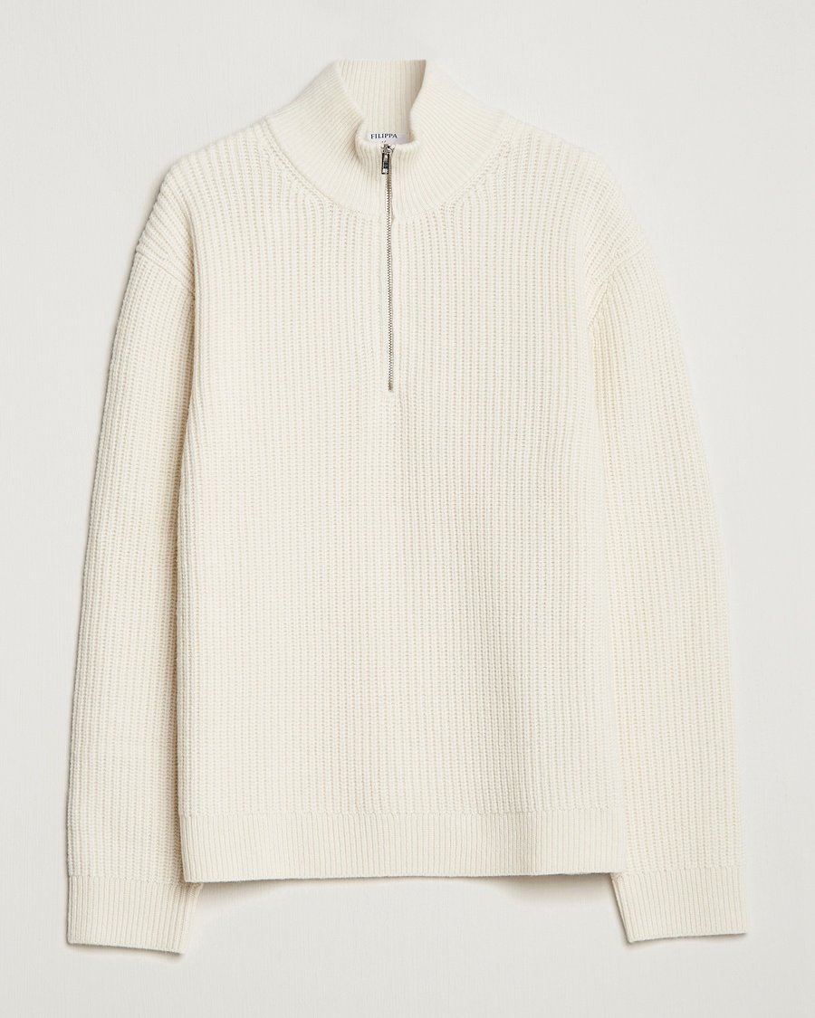Herren | | Filippa K | Half Zip Sweater Off White