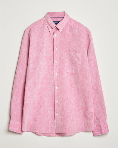 Herren | Leinenhemden | Eton | Slim Fit Linen Shirt Pink