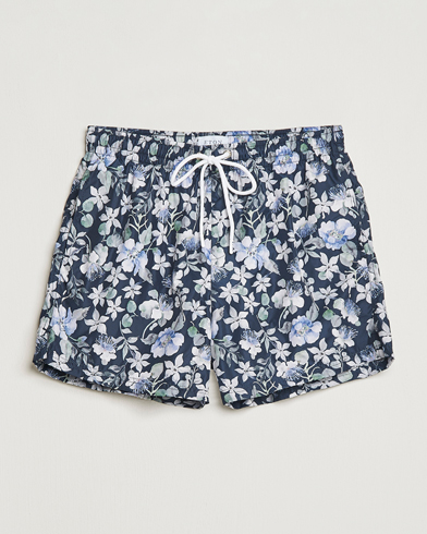 Herren | Eton | Eton | Floral Swim Shorts Navy Blue