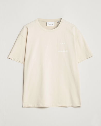 Herren | FRAME | FRAME | Logo Print T-Shirt White Beige