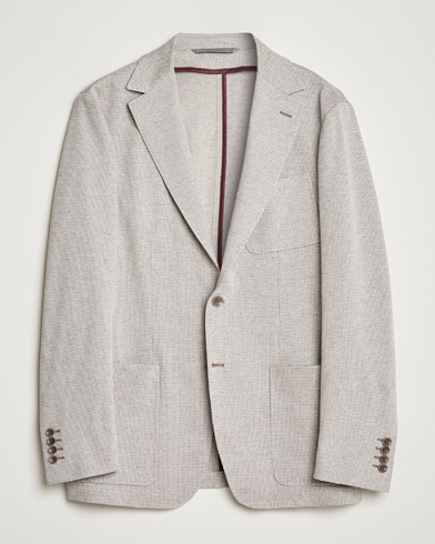 Herren | Kleidung | Canali | Houndstooth Jersey Blazer Beige