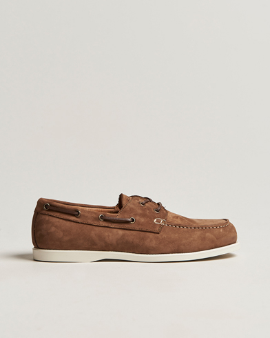 Herren |  | Canali | Boat Shoes Dark Brown Nubuck