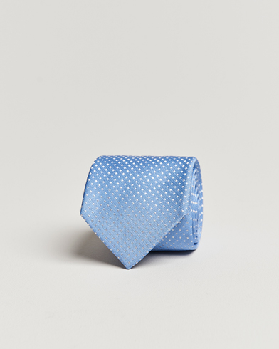 Herren |  | Canali | Micro Dot Silk Tie Light Blue