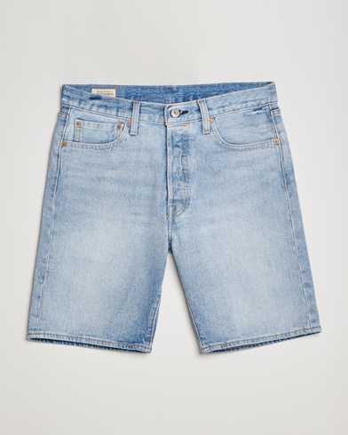 Herren | Jeansshorts | Levi's | 501 Hemmed Denim Shorts Light Indigo Worn In