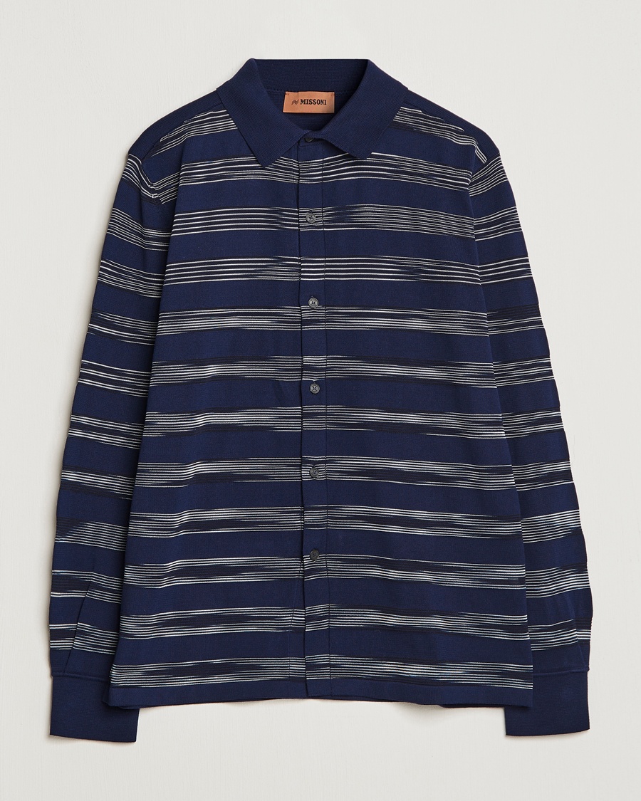 Herren | Missoni | Missoni | Space Dye Knitted Shirt Black/Navy
