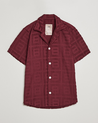 Herren | Hemden | OAS | Terry Cuba Short Sleeve Shirt Burgundy