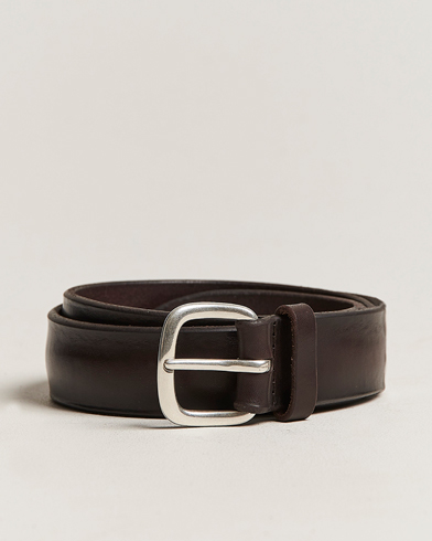 Herren |  | Orciani | Vachetta Soft Leather Belt 3,5 cm Dark Brown