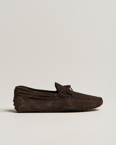 Herren | Tod's | Tod's | Laccetto Gommino Carshoe Dark Brown Suede