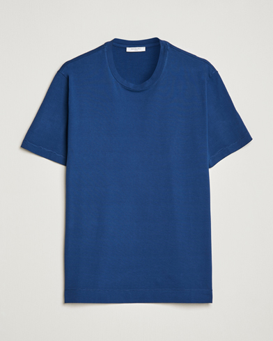 Herren | Boglioli | Boglioli | Short Sleeve T-Shirt Washed Navy
