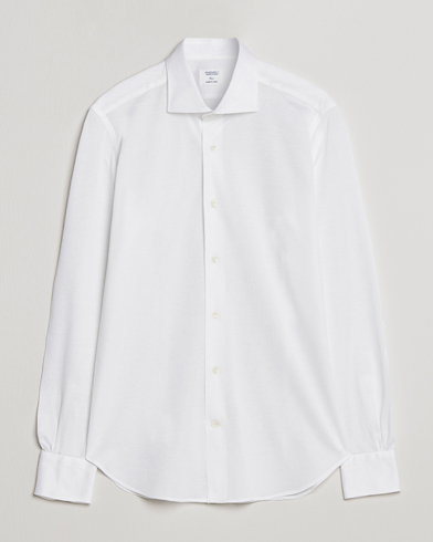 Herren |  | Mazzarelli | Soft Washed Piquet Shirt White