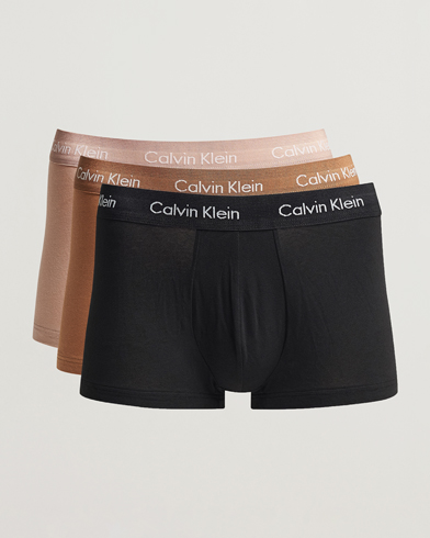 Herren | Calvin Klein | Calvin Klein | Cotton Stretch Trunk 3-Pack Black/Khaki/Beige