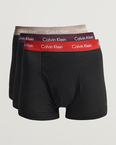 Herren | Slips | Calvin Klein | Cotton Stretch Trunk 3-Pack Black
