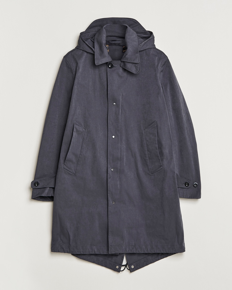 Herren | Ten c | Ten c | 9 oz OJJ Piece Dyed Rider Parka Dark Grey