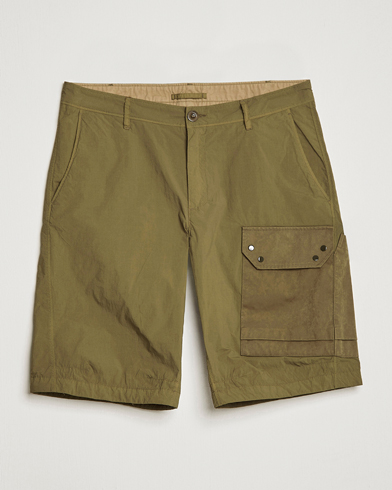 Herren | Ten c | Ten c | Garment Dyed Nylon Cargo Shorts Olive
