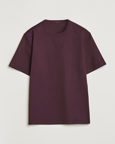 Herren | Ten c | Ten c | Garment Dyed Cotton Jersey T-Shirt Blackberry