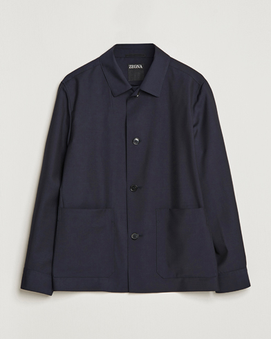 Herren | Luxury Brands | Zegna | Wool/Mohair Chore Jacket Navy