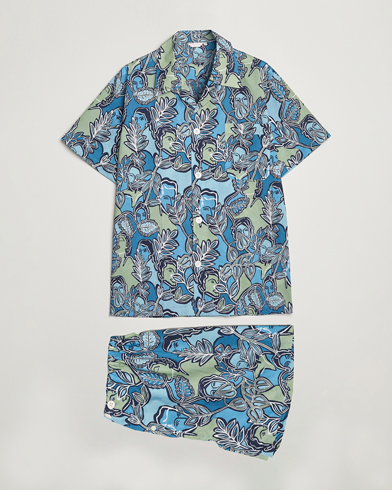 Herren |  | Derek Rose | Shortie Printed Cotton Pyjama Set Multi