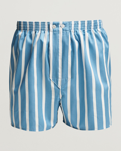 Herren |  | Derek Rose | Classic Fit Striped Cotton Boxer Shorts Blue/White