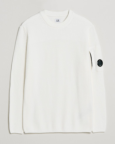 Herren |  | C.P. Company | Sea Island Knitted Cotton Crew Neck White