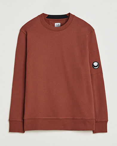 Herren |  | C.P. Company | Diagonal Raised Fleece Lens Sweatshirt Rust