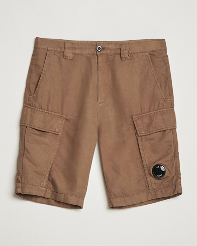 Herren |  | C.P. Company | Cotton/Linen Cargo Shorts Taupe