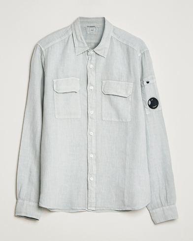 Herren |  | C.P. Company | Long Sleeve Linen Shirt Ocean