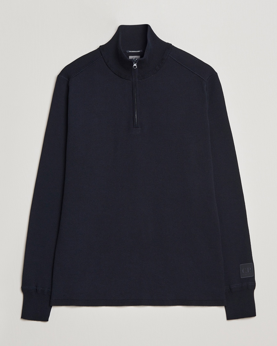 Herren | | C.P. Company | Metropolis Cotton Crepe Half Zip Navy