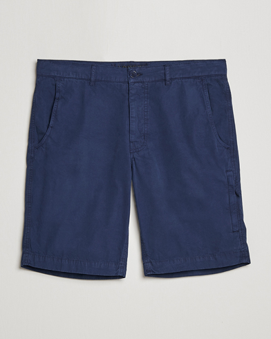 Herren |  | Aspesi | Washed Cotton Cargo Shorts Dark Blue