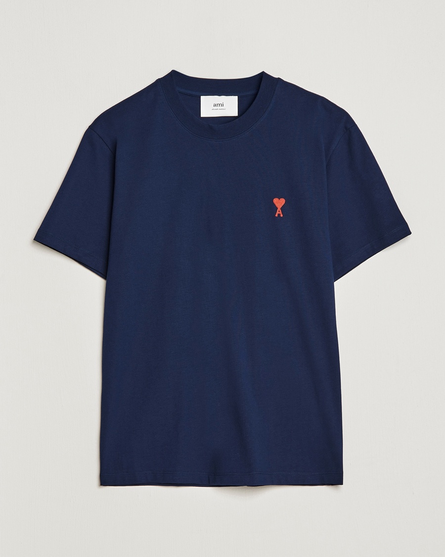 Herren | | AMI | Heart Logo T-Shirt Navy