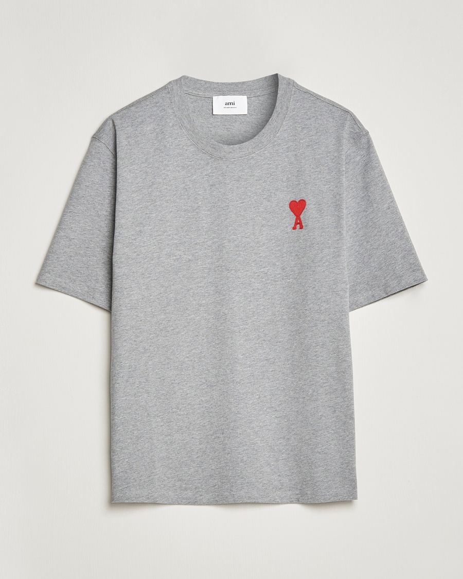 Herren | | AMI | Big Heart Short Sleeve T-Shirt Heather Grey