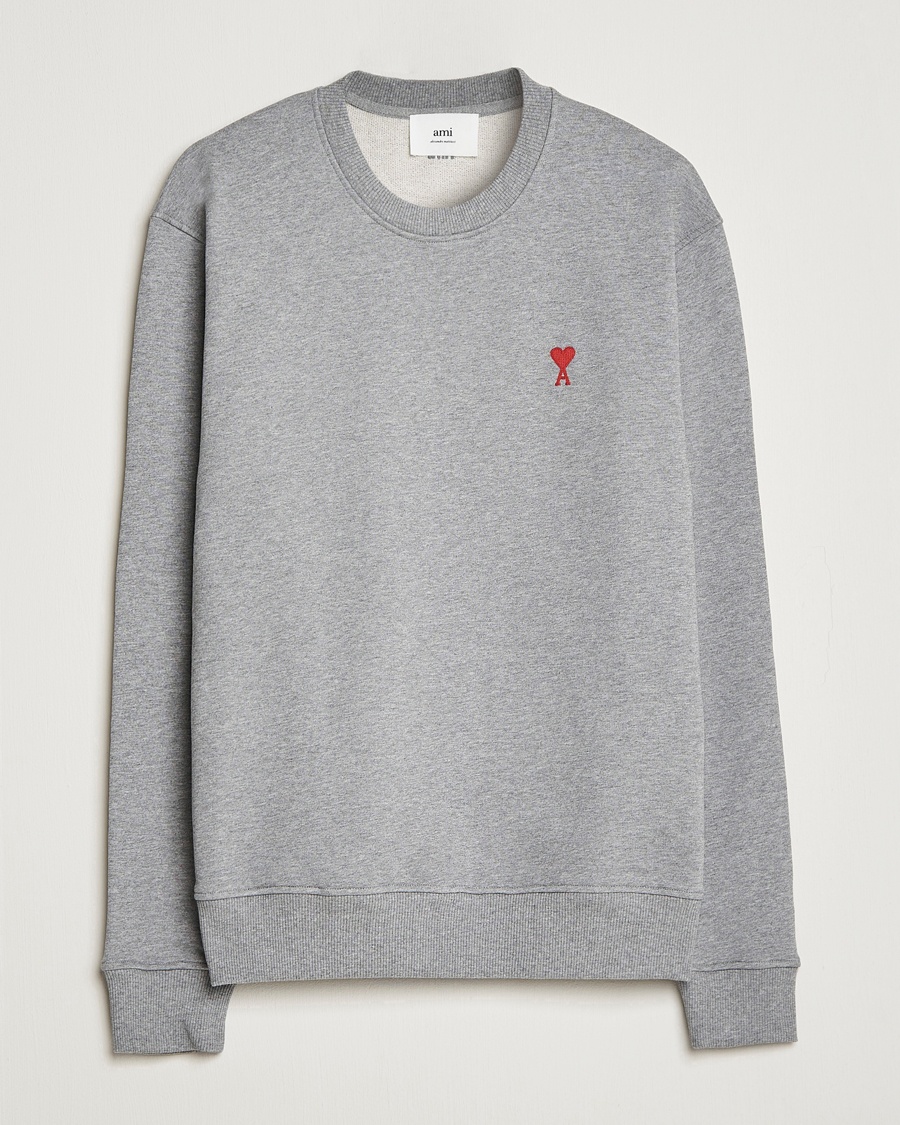 Herren | AMI | AMI | Heart Logo Sweatshirt Heather Grey