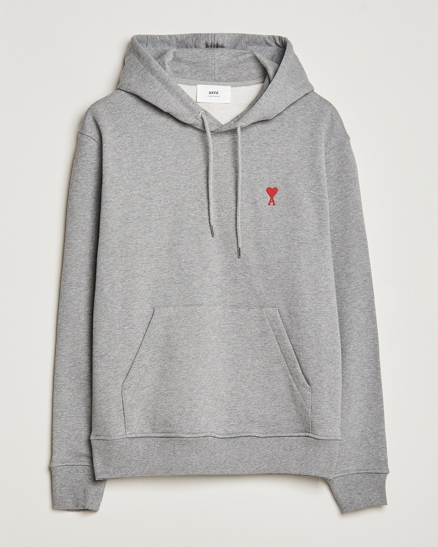 Herren | | AMI | Heart Logo Hoodie Heather Grey