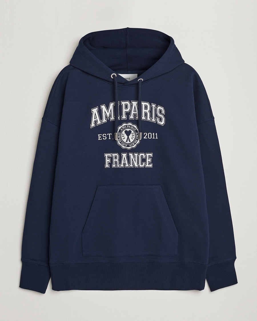 Herren | | AMI | Paris College Hoodie Navy