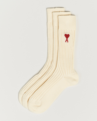 Herren | AMI | AMI | 3-Pack Heart Socks White