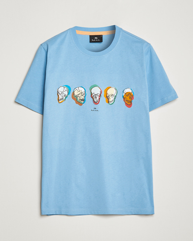 Herren | Paul Smith | PS Paul Smith | Organic Cotton Skull T-Shirt Light Blue