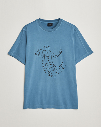 Herren | PS Paul Smith | PS Paul Smith | Organic Cotton Manmaid T-Shirt Blue