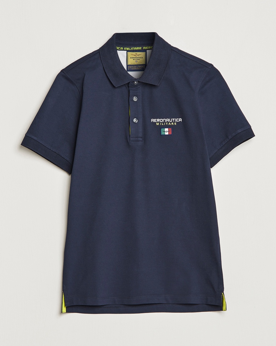 Herren | | Aeronautica Militare | Stretch Cotton Polo Navy Blue