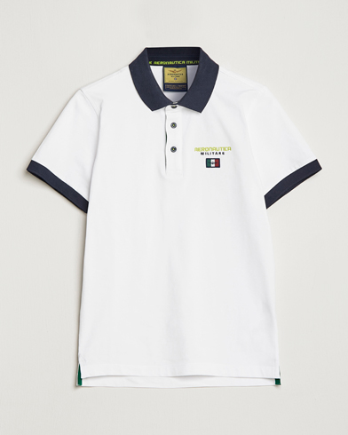 Herren | Kurzarm-Poloshirts | Aeronautica Militare | Stretch Cotton Polo Off White